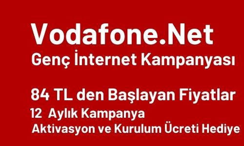 Vodafone.Net Genç İnternet Kampanyası 84 TL