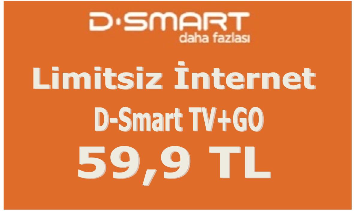 D-Smart Yalın ADSL +D-Smart TV 59,9 TL 