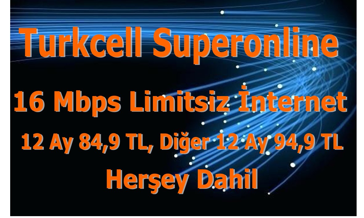 Turkcell Superonline 16 Mbps Limitsiz ADSL Kampanyası